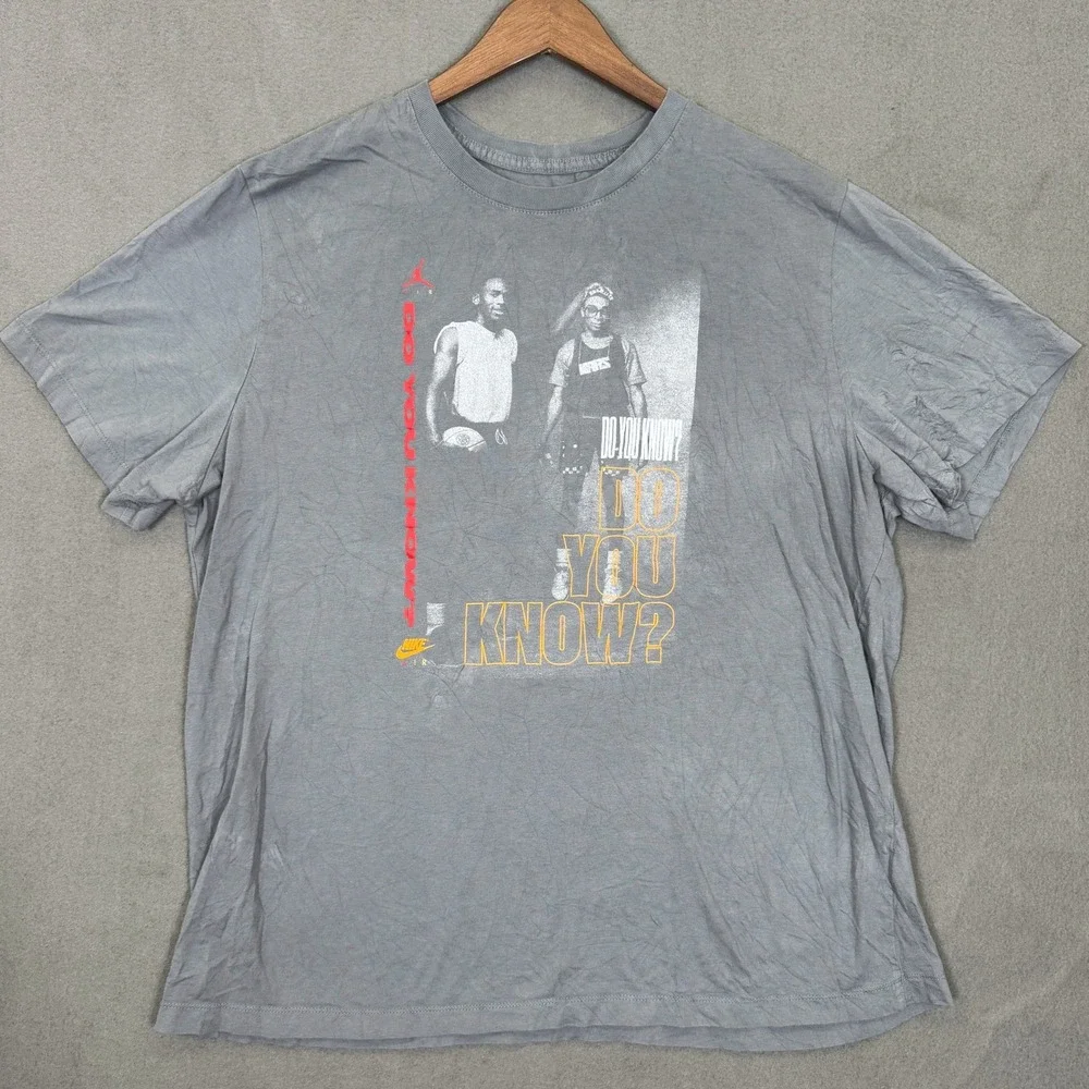 Jordan Spike Lee Mars Blackmon Graphic Shirt Men XL/2XL Gray Streetwear Athletic